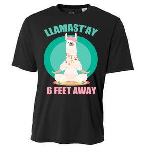 Llamast'ay 6 Feet Away Funny Social Distancing Cooling Performance Crew T-Shirt