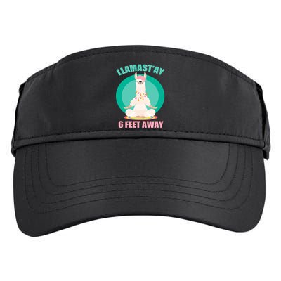 Llamast'ay 6 Feet Away Funny Social Distancing Adult Drive Performance Visor