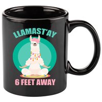 Llamast'ay 6 Feet Away Funny Social Distancing 11oz C Handle Ceramic Mug