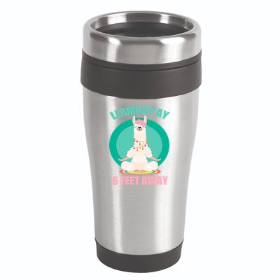 Llamast'ay 6 Feet Away Funny Social Distancing 16oz Travel Tumbler
