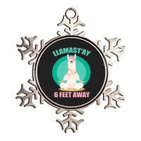 Llamast'ay 6 Feet Away Funny Social Distancing Metallic Star Ornament