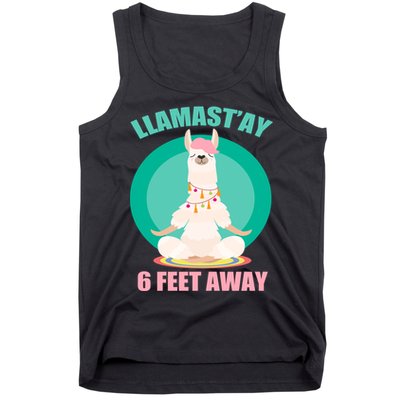 Llamast'ay 6 Feet Away Funny Social Distancing Tank Top