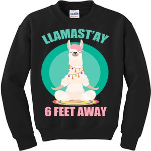 Llamast'ay 6 Feet Away Funny Social Distancing Kids Sweatshirt