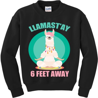 Llamast'ay 6 Feet Away Funny Social Distancing Kids Sweatshirt