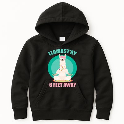 Llamast'ay 6 Feet Away Funny Social Distancing Kids Hoodie