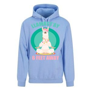 Llamast'ay 6 Feet Away Funny Social Distancing Unisex Surf Hoodie