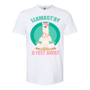 Llamast'ay 6 Feet Away Funny Social Distancing Softstyle CVC T-Shirt