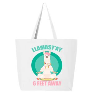 Llamast'ay 6 Feet Away Funny Social Distancing 25L Jumbo Tote