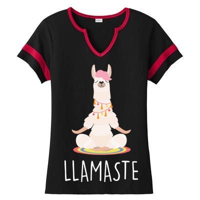 Llamaste Funny Lama Ladies Halftime Notch Neck Tee