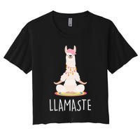 Llamaste Funny Lama Women's Crop Top Tee