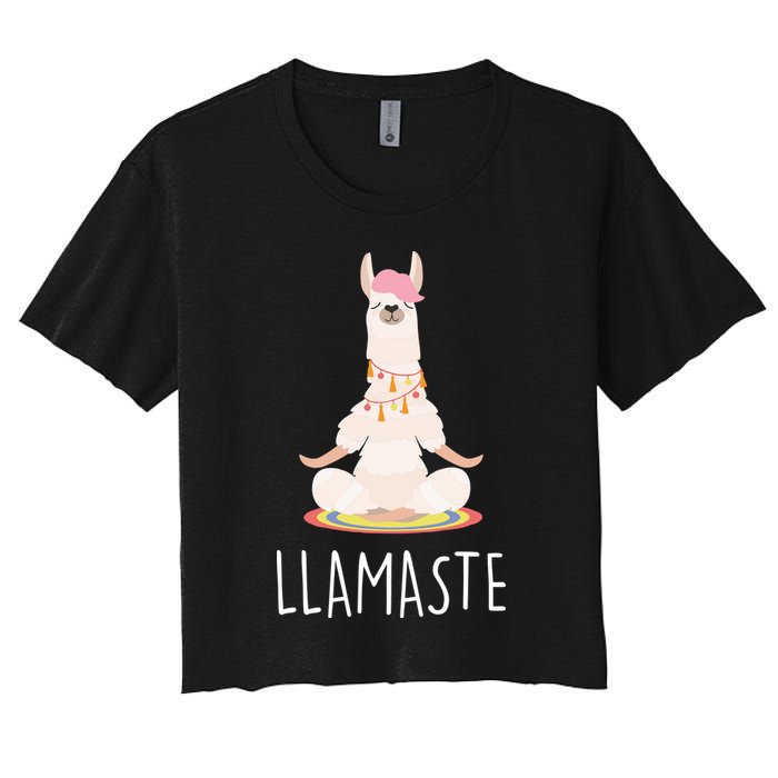 Llamaste Funny Lama Women's Crop Top Tee