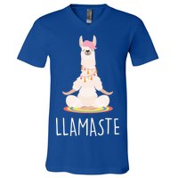 Llamaste Funny Lama V-Neck T-Shirt