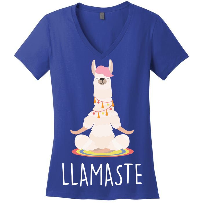 Llamaste Funny Lama Women's V-Neck T-Shirt