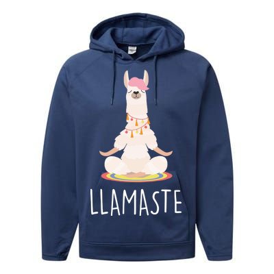 Llamaste Funny Lama Performance Fleece Hoodie