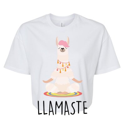 Llamaste Funny Lama Bella+Canvas Jersey Crop Tee