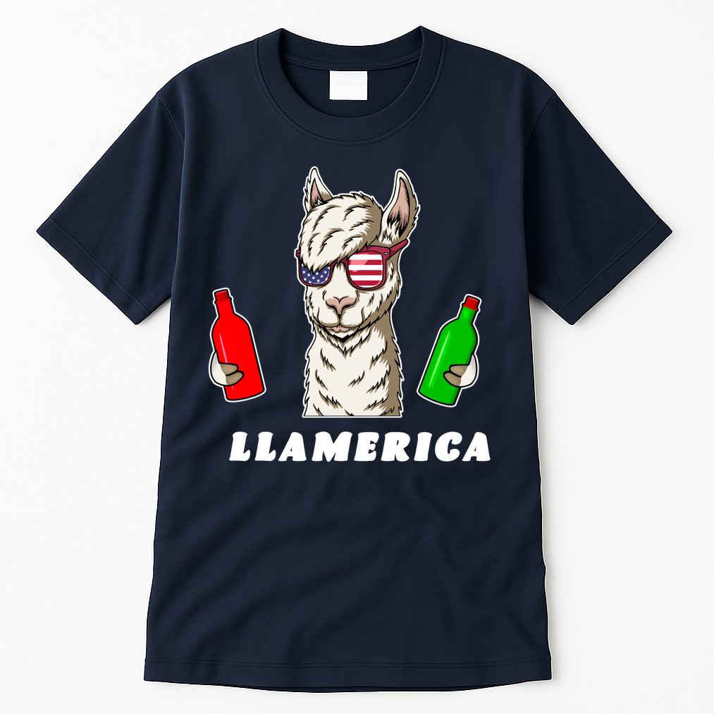 Llamerica Funny USA Tall T-Shirt