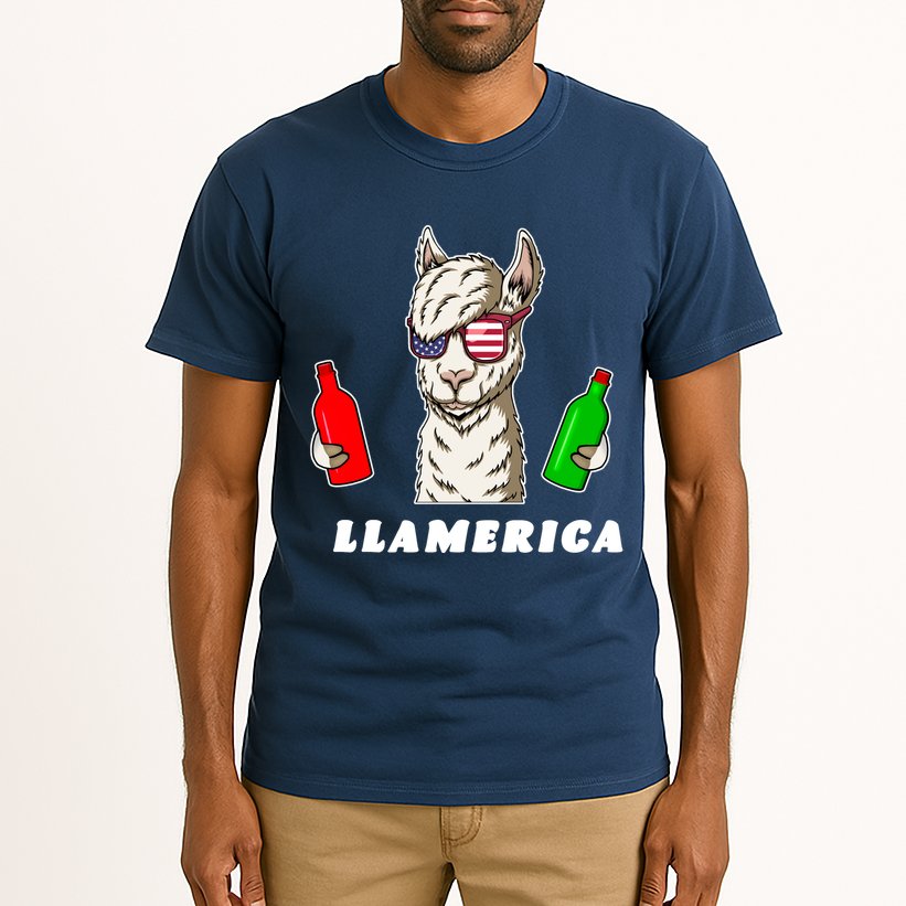 Llamerica Funny USA Tall T-Shirt