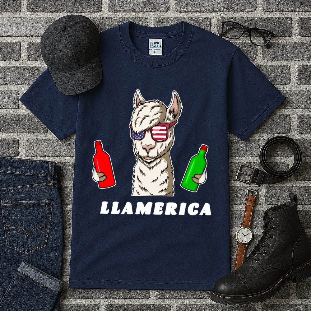 Llamerica Funny USA Tall T-Shirt