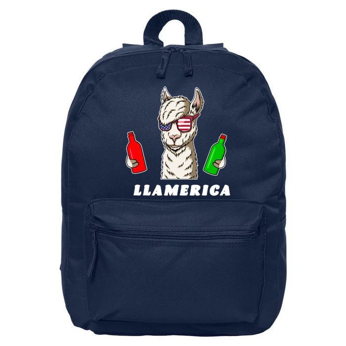 Llamerica Funny USA 16 in Basic Backpack