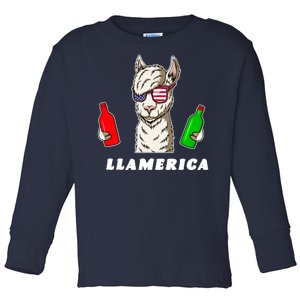 Llamerica Funny USA Toddler Long Sleeve Shirt