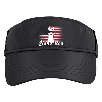 Llamerica Merica Flag Adult Drive Performance Visor