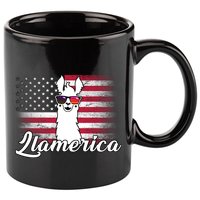 Llamerica Merica Flag 11oz C Handle Ceramic Mug