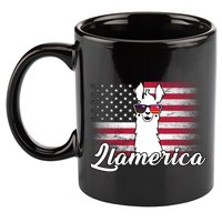 Llamerica Merica Flag 11oz C Handle Ceramic Mug