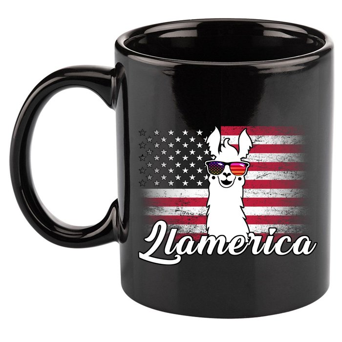 Llamerica Merica Flag 11oz C Handle Ceramic Mug