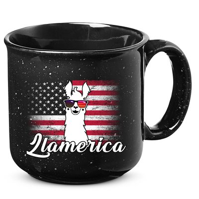 Llamerica Merica Flag 15oz Campfire Ceramic Mug