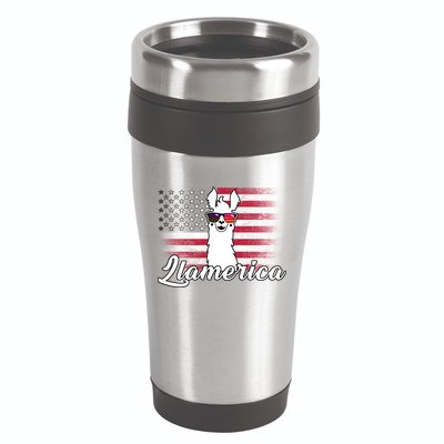 Llamerica Merica Flag 16oz Travel Tumbler