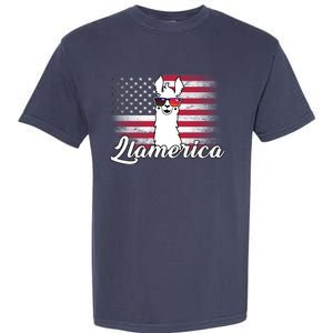 Llamerica Merica Flag Garment-Dyed Heavyweight T-Shirt