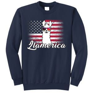 Llamerica Merica Flag Sweatshirt