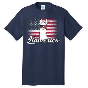 Llamerica Merica Flag Tall T-Shirt