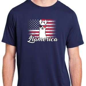 Llamerica Merica Flag Adult ChromaSoft Performance T-Shirt