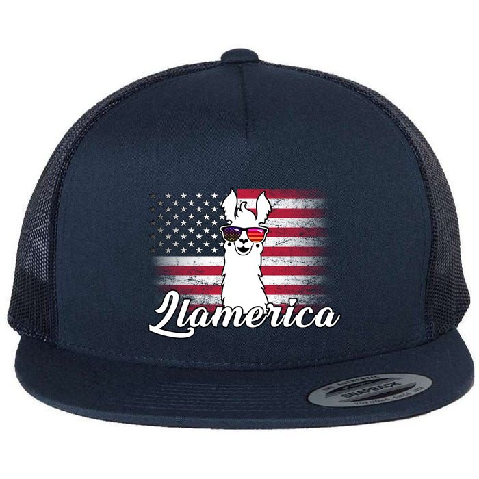 Llamerica Merica Flag Flatbill Hat