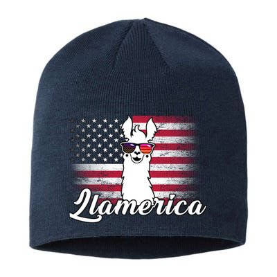 Llamerica Merica Flag Sustainable Beanie