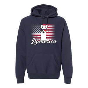 Llamerica Merica Flag Premium Hoodie