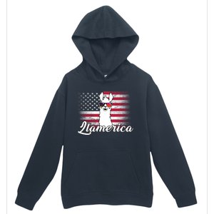 Llamerica Merica Flag Urban Pullover Hoodie