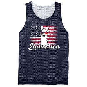 Llamerica Merica Flag Mesh Reversible Basketball Jersey Tank