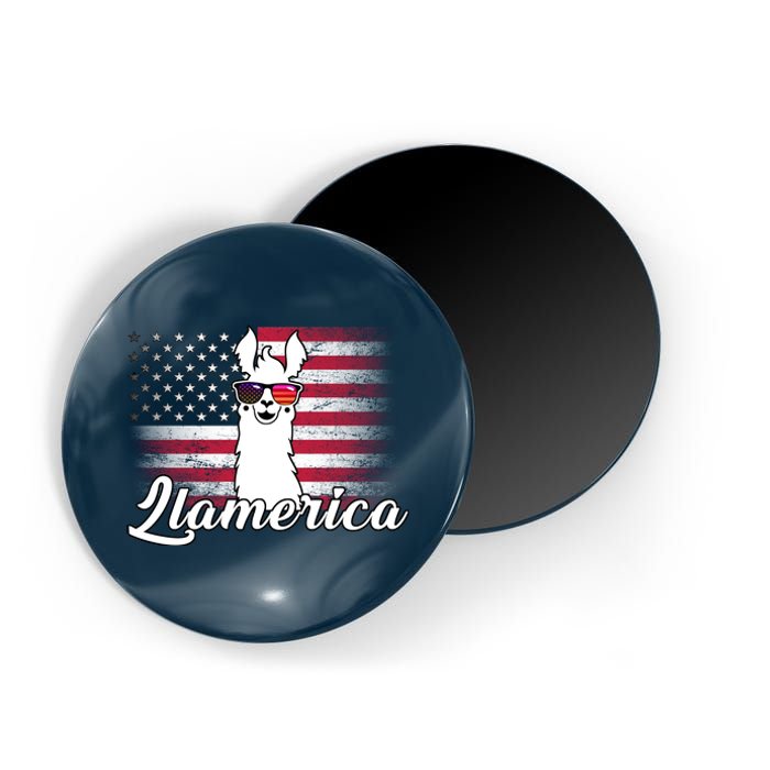 Llamerica Merica Flag Magnet