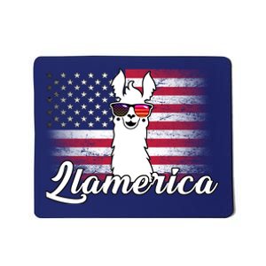 Llamerica Merica Flag Mousepad