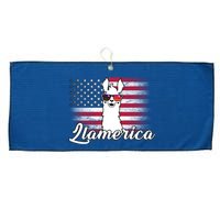 Llamerica Merica Flag Large Microfiber Waffle Golf Towel