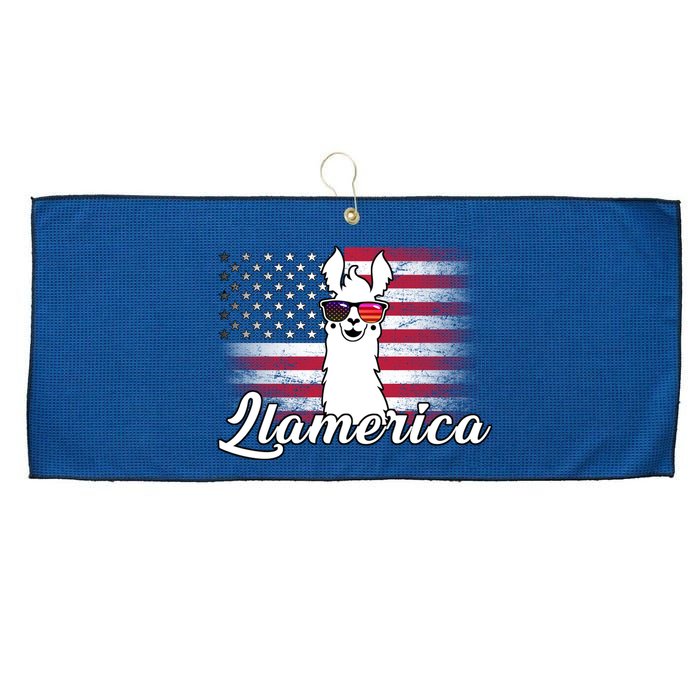 Llamerica Merica Flag Large Microfiber Waffle Golf Towel