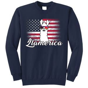 Llamerica Merica Flag Tall Sweatshirt