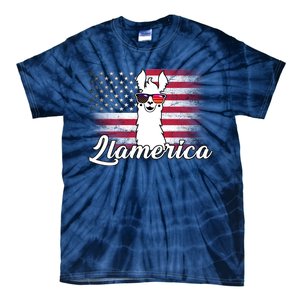 Llamerica Merica Flag Tie-Dye T-Shirt