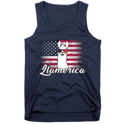 Llamerica Merica Flag Tank Top