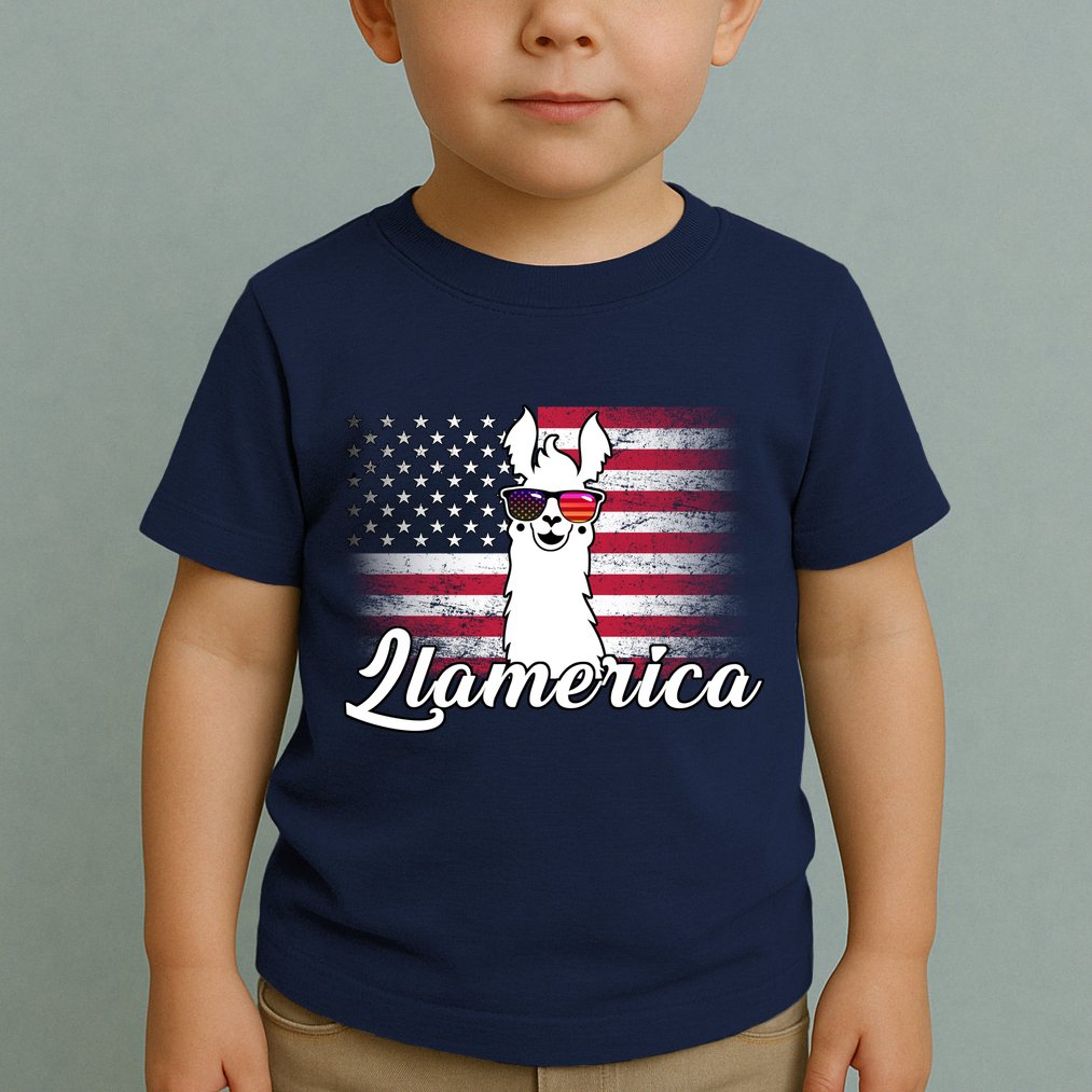 Llamerica Merica Flag Toddler T-Shirt