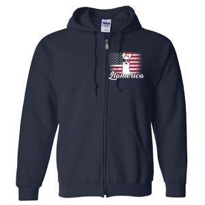 Llamerica Merica Flag Full Zip Hoodie