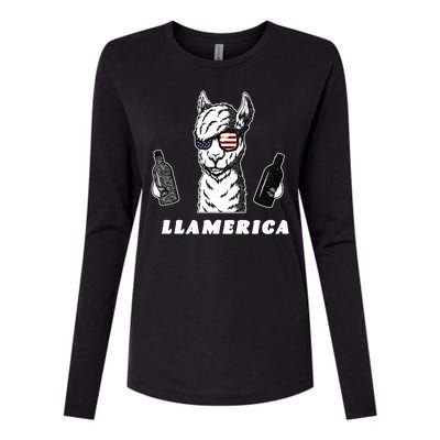 Llamerica Vintage Womens Cotton Relaxed Long Sleeve T-Shirt