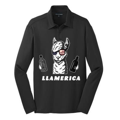 Llamerica Vintage Silk Touch Performance Long Sleeve Polo